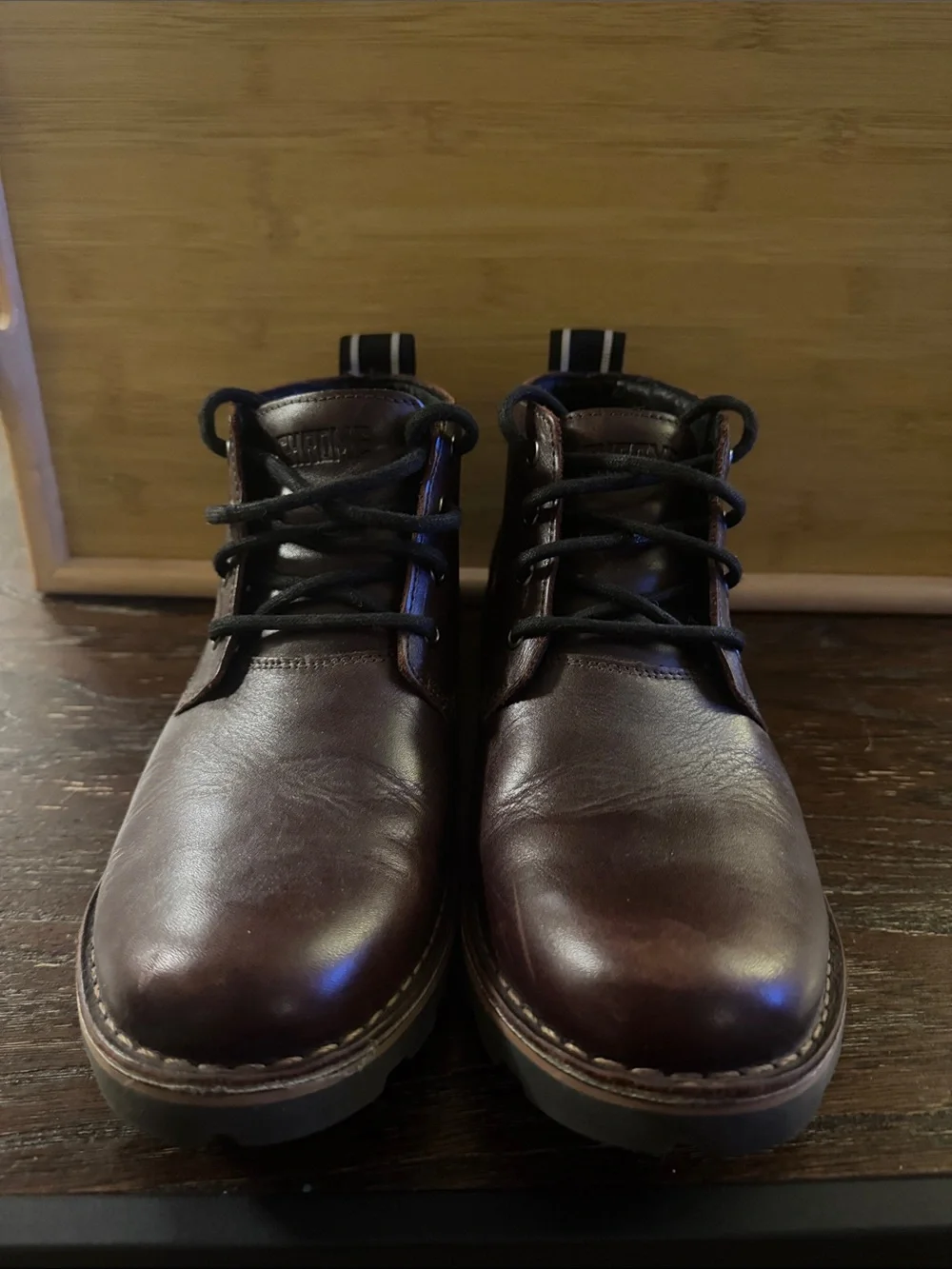 Vintage Chrome Industries brown leather chukka boots